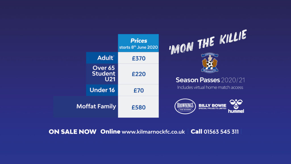 2022/23 Half-Season Tickets now on Sale! - Kilmarnock FC