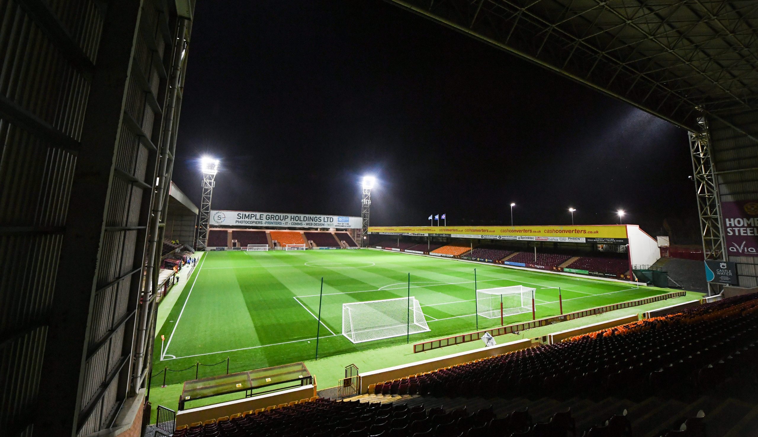 Stampa Artistica A3 Motherwell FC - Poster Stadio Fir Park, Regalo Da Collezione Per Tifosi Di Calcio Scozzesi
